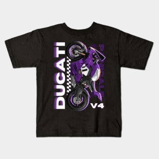 Purple Ducati Panigale Kids T-Shirt